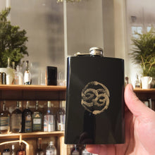 Load image into Gallery viewer, 8oz Ouroboros Black Flask