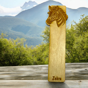 Bookmark - Zebra - Birch wood