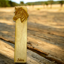 Load image into Gallery viewer, Bookmark - Zebra - Birch wood