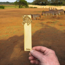 Load image into Gallery viewer, Bookmark - Zebra - Birch wood