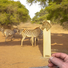 Load image into Gallery viewer, Bookmark - Zebra - Birch wood