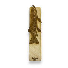 Load image into Gallery viewer, Bookmark - Northern Pike Fish - Birch wood