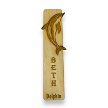 Load image into Gallery viewer, Bookmark - PERSONALIZED Dolphin - Birch wood