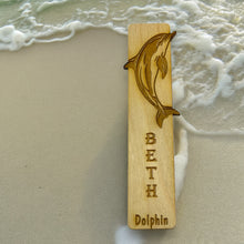 Load image into Gallery viewer, Bookmark - PERSONALIZED Dolphin - Birch wood