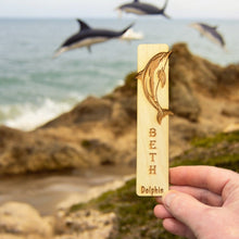 Load image into Gallery viewer, Bookmark - PERSONALIZED Dolphin - Birch wood