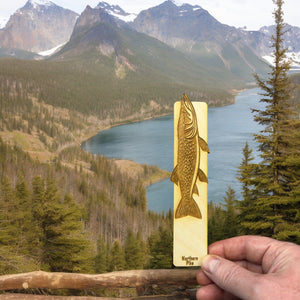 Bookmark - Northern Pike Fish - Birch wood