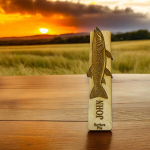 Bookmark - PERSONALIZED Northern Pike Fish - Birch wood