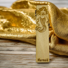 Load image into Gallery viewer, Bookmark - Mermaid - Birch wood