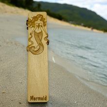 Load image into Gallery viewer, Bookmark - Mermaid - Birch wood