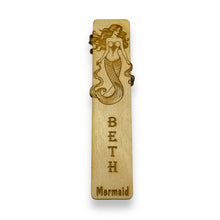 Load image into Gallery viewer, Bookmark - PERSONALIZED Mermaid - Birch wood