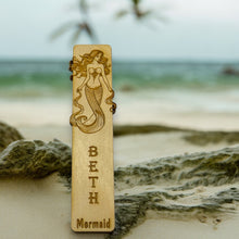 Load image into Gallery viewer, Bookmark - PERSONALIZED Mermaid - Birch wood