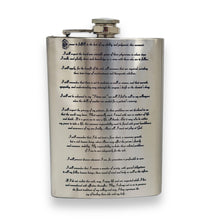 Load image into Gallery viewer, 8oz Hippocratic Oath Stainless Steel Flask