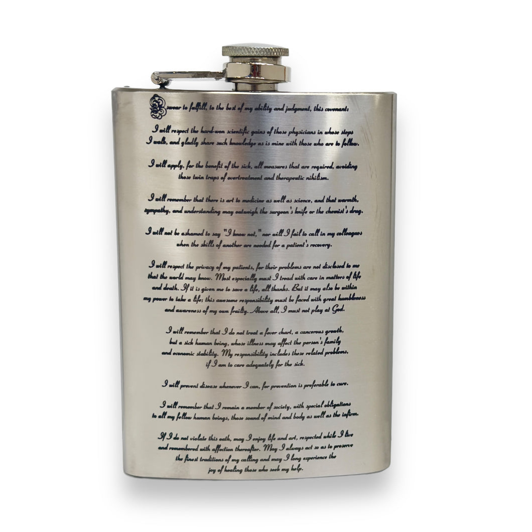 8oz Hippocratic Oath Stainless Steel Flask