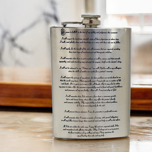 8oz Hippocratic Oath Stainless Steel Flask