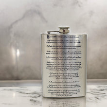 Load image into Gallery viewer, 8oz Hippocratic Oath Stainless Steel Flask