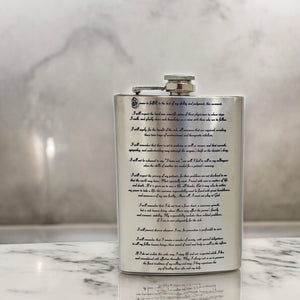 8oz Hippocratic Oath Stainless Steel Flask