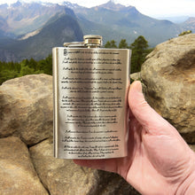 Load image into Gallery viewer, 8oz Hippocratic Oath Stainless Steel Flask