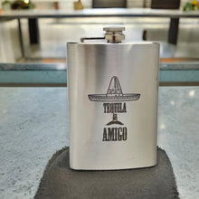 Load image into Gallery viewer, 8oz Tequila Es Mi Amigo Stainless Steel Flask