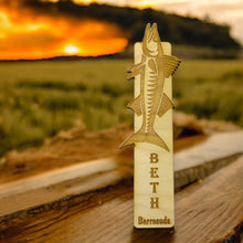 Load image into Gallery viewer, Bookmark - PERSONALIZED Barracuda - Birch wood