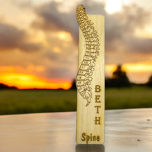 Load image into Gallery viewer, Bookmark - PERSONALIZED Spine Anatomy - Birch wood