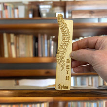 Load image into Gallery viewer, Bookmark - PERSONALIZED Spine Anatomy - Birch wood