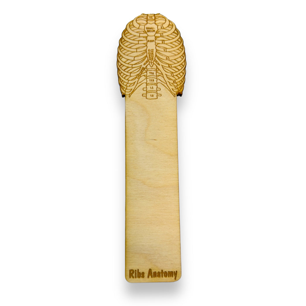 Bookmark - Ribs Anatomy - Birch wood