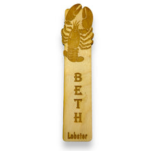 Load image into Gallery viewer, Bookmark - PERSONALIZED Lobster - Birch wood