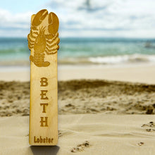 Load image into Gallery viewer, Bookmark - PERSONALIZED Lobster - Birch wood