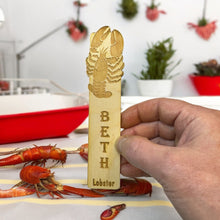 Load image into Gallery viewer, Bookmark - PERSONALIZED Lobster - Birch wood