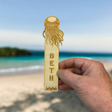 Load image into Gallery viewer, Bookmark - PERSONALIZED Jellyfish - Birch wood