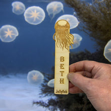 Load image into Gallery viewer, Bookmark - PERSONALIZED Jellyfish - Birch wood