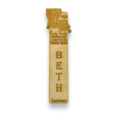 Bookmark - PERSONALIZED Louisiana Cajun - Birch wood