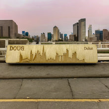 Load image into Gallery viewer, Bookmark - PERSONALIZED Dubai Skyline - Birch wood