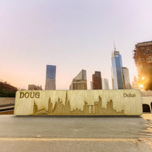 Load image into Gallery viewer, Bookmark - PERSONALIZED Dubai Skyline - Birch wood