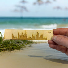 Load image into Gallery viewer, Bookmark - Dubai Skyline - Birch wood