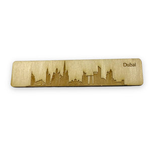 Bookmark - Dubai Skyline - Birch wood