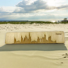 Load image into Gallery viewer, Bookmark - Dubai Skyline - Birch wood