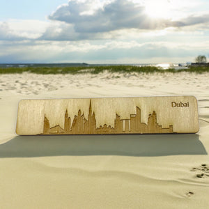 Bookmark - Dubai Skyline - Birch wood