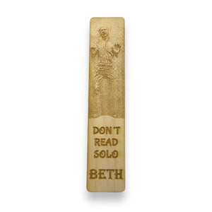 Bookmark - PERSONALIZED Dont read Solo - Birch wood