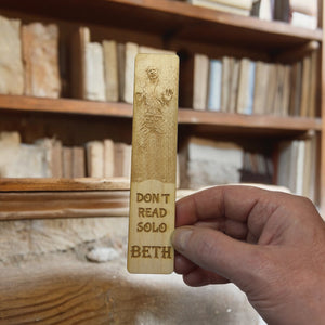 Bookmark - PERSONALIZED Dont read Solo - Birch wood