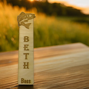 Bookmark - PERSONALIZED Bass - Birch wood