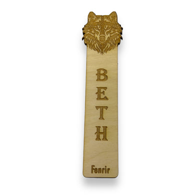 Bookmark - PERSONALIZED Fenrir - Birch wood