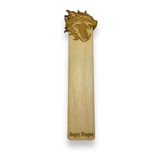 Load image into Gallery viewer, Bookmark - Angry Dragon - Birch wood