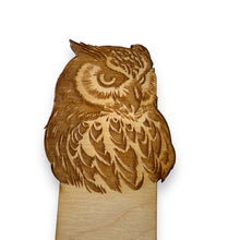 Load image into Gallery viewer, Bookmark - Great Horned Owl - Birch wood