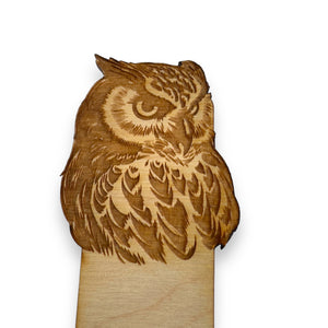 Bookmark - Great Horned Owl - Birch wood