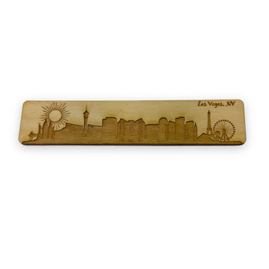 Bookmark - Las Vegas NV Skyline - Birch wood