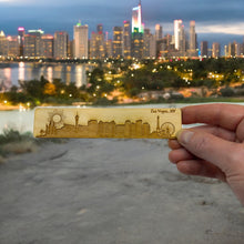 Load image into Gallery viewer, Bookmark - Las Vegas NV Skyline - Birch wood