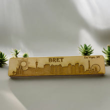 Load image into Gallery viewer, Bookmark - PERSONALIZED Las Vegas NV Skyline - Birch wood