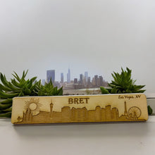 Load image into Gallery viewer, Bookmark - PERSONALIZED Las Vegas NV Skyline - Birch wood