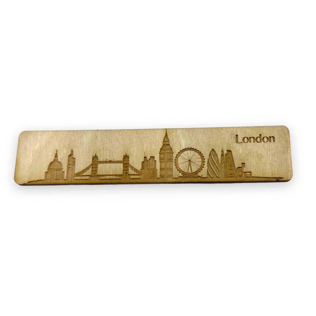 Bookmark - London Skyline - Birch wood